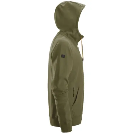 Snickers 2895 Logo Full-Zip Hoodie Khaki Green