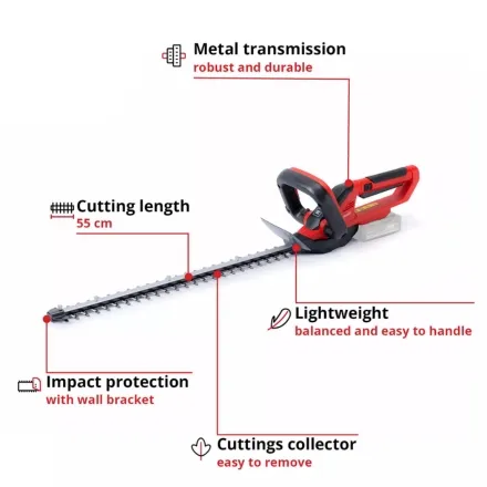 Einhell 18V 55cm Hedge Trimmer Solo