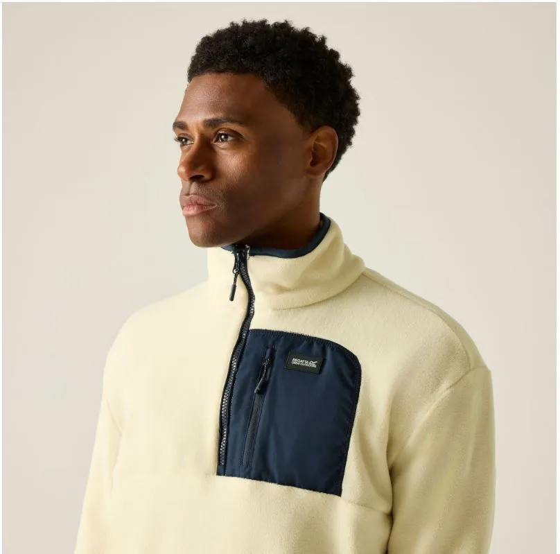 Regatta Men's Frankie Half Zip Fleece White Stone Navy