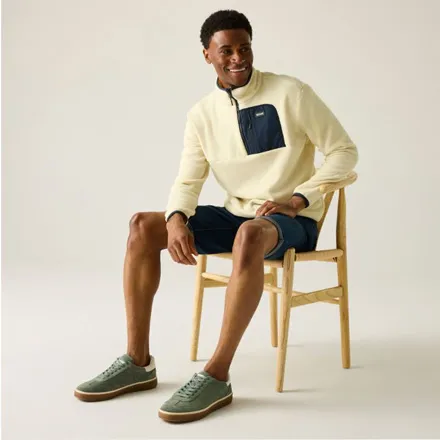 Regatta Men's Frankie Half Zip Fleece White Stone Navy
