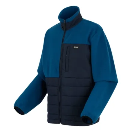 Regatta Men's Frankie Borg Hybrid Full Zip Fleece Navy Blue