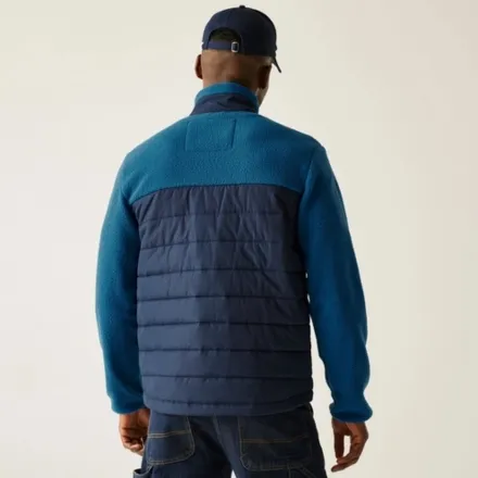 Regatta Men's Frankie Borg Hybrid Full Zip Fleece Navy Blue