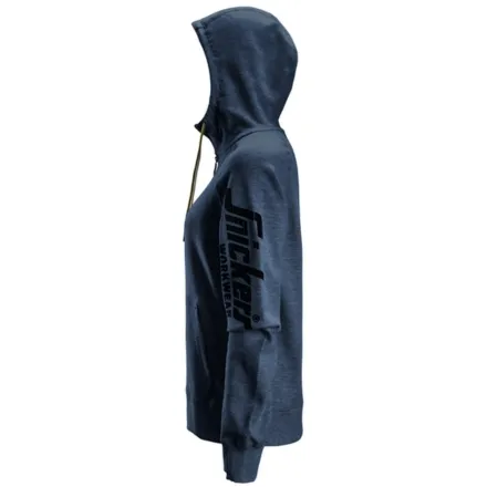 Snickers 2877 Women's Logo Full-Zip Hoodie Dark Navy Melange