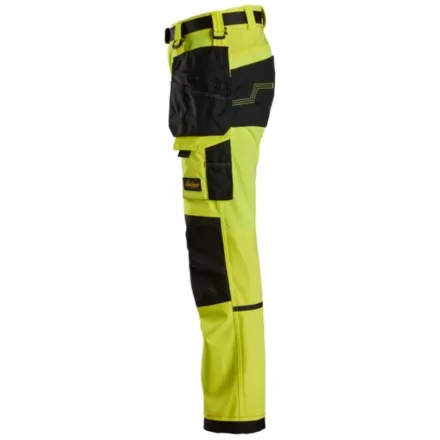 Snickers 7575 AllroundWork Junior 4-way Stretch Trousers Neon Yellow
