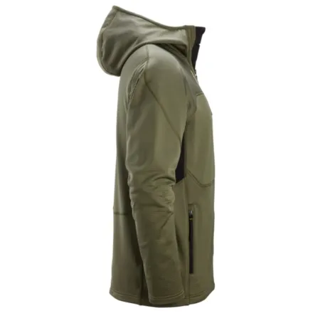 Snickers 9420 Thermal Body Mapping Fleece Full-Zip Hoodie Khaki Green