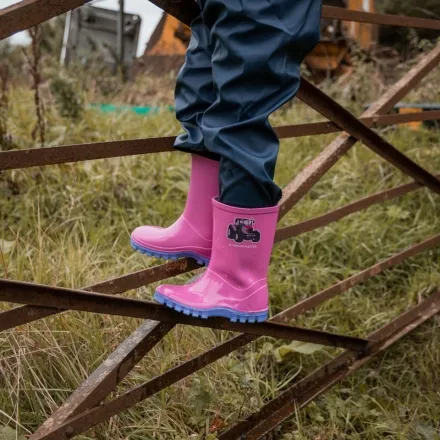 Swampmaster Junior Tractor Wellington Boot Pink / Lilac