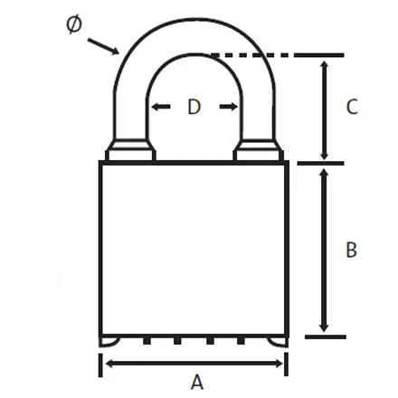 Tessi Zinc Alloy Programmable Bottom Combo Padlock 50mm